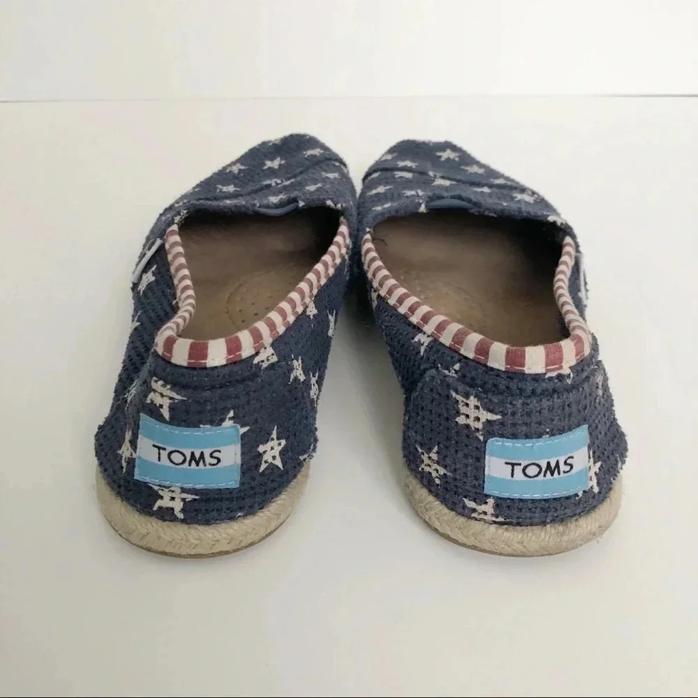 Toms Espadrille Flats - Red, White & Blue